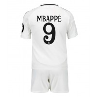 Maglia Calcio Real Madrid Kylian Mbappe #9 Prima Divisa Bambino 2024-25 Manica Corta (+ pantaloncini)